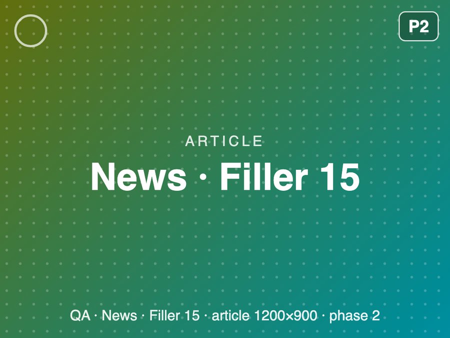 [QA] News · Filler 15