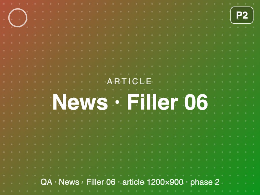 [QA] News · Filler 06