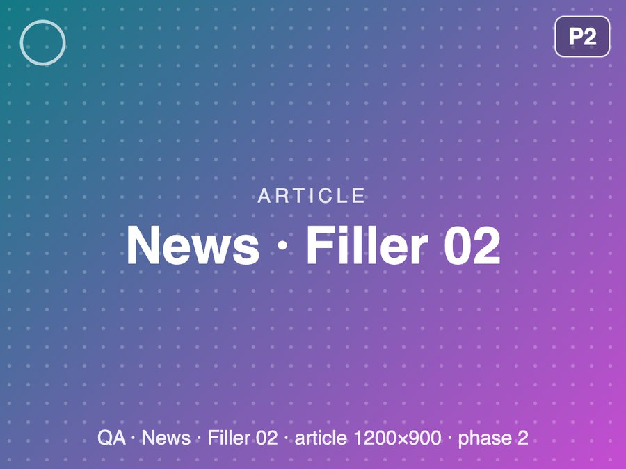 [QA] News · Filler 02