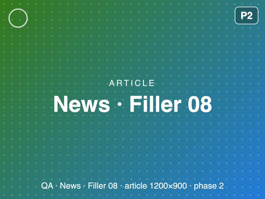 [QA] News · Filler 08