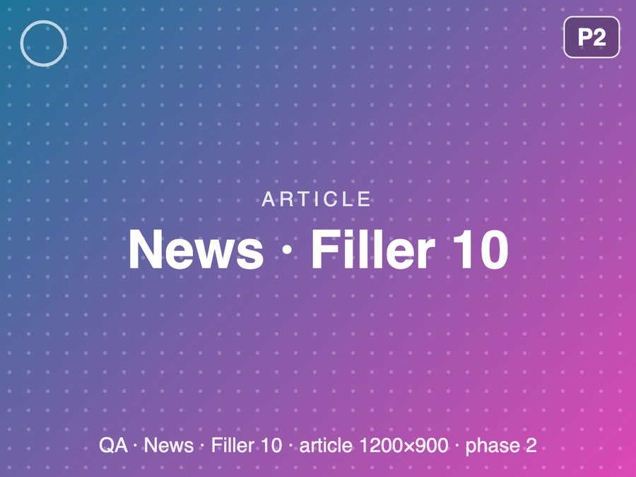[QA] News · Filler 10